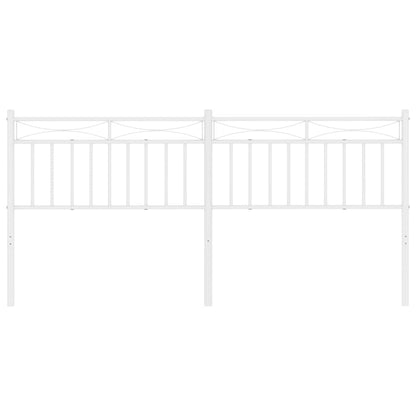vidaXL Metal Replace Headboard White 180 cm