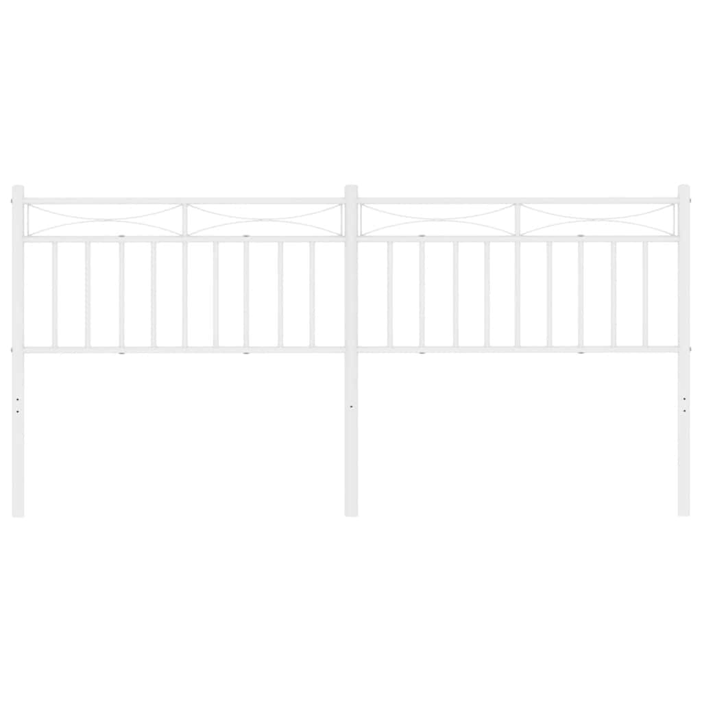 vidaXL Metal Replace Headboard White 193 cm