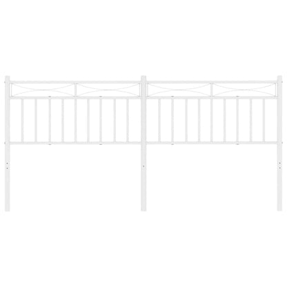 vidaXL Metal Replace Headboard White 193 cm
