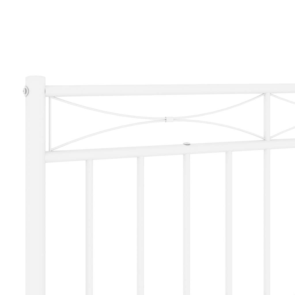 vidaXL Metal Replace Headboard White 193 cm