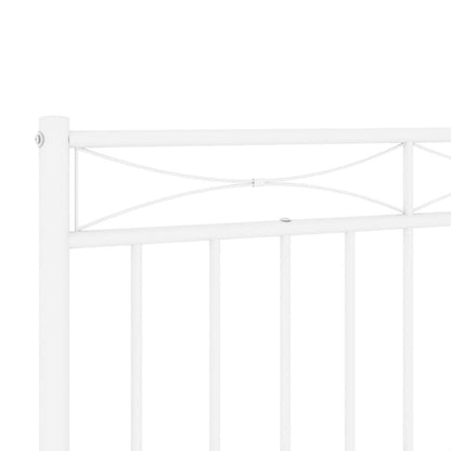 vidaXL Metal Replace Headboard White 193 cm