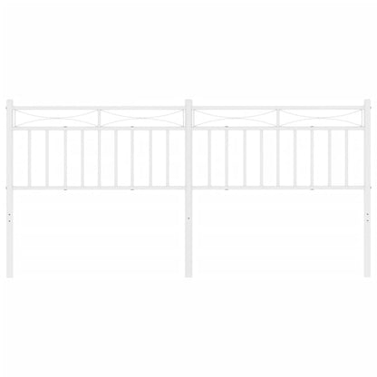 vidaXL Metal Replace Headboard White 200 cm