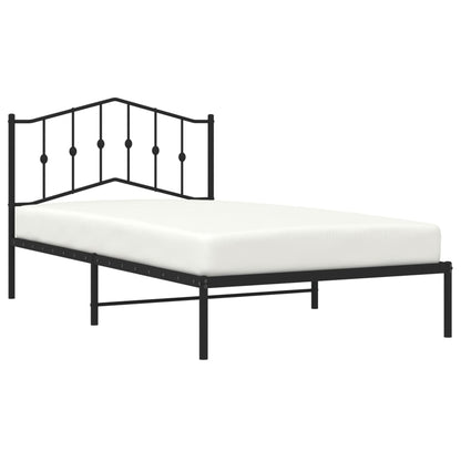 vidaXL Bed Frame | Black | Powder-coated Steel | Single | Bed Frame