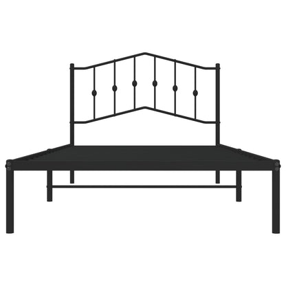 vidaXL Bed Frame | Black | Powder-coated Steel | Single | Bed Frame