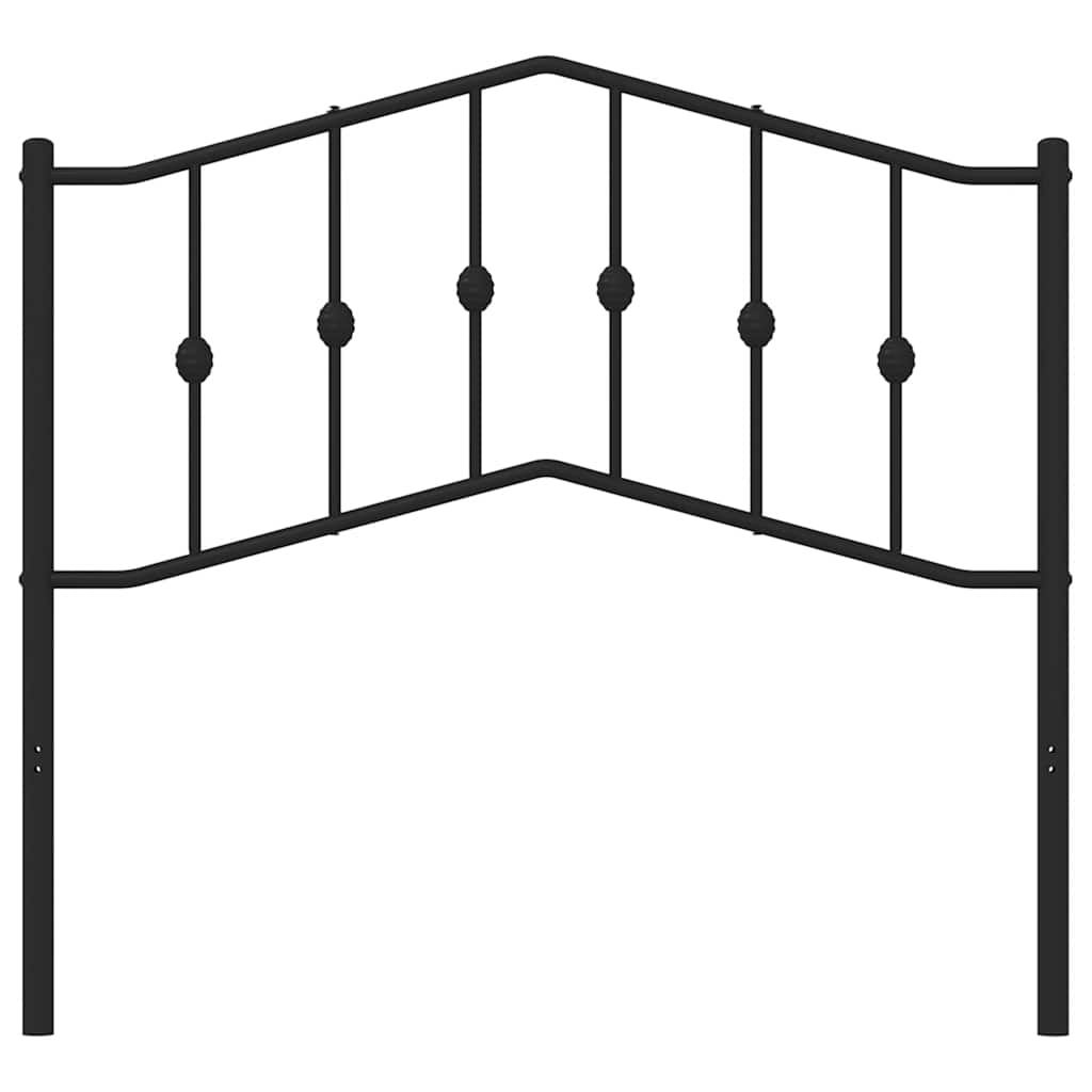 vidaXL Metal Replace Headboard Black 100 cm