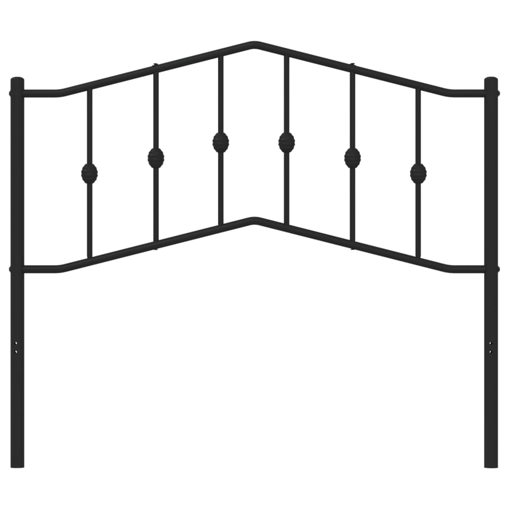 vidaXL Metal Replace Headboard Black 107 cm