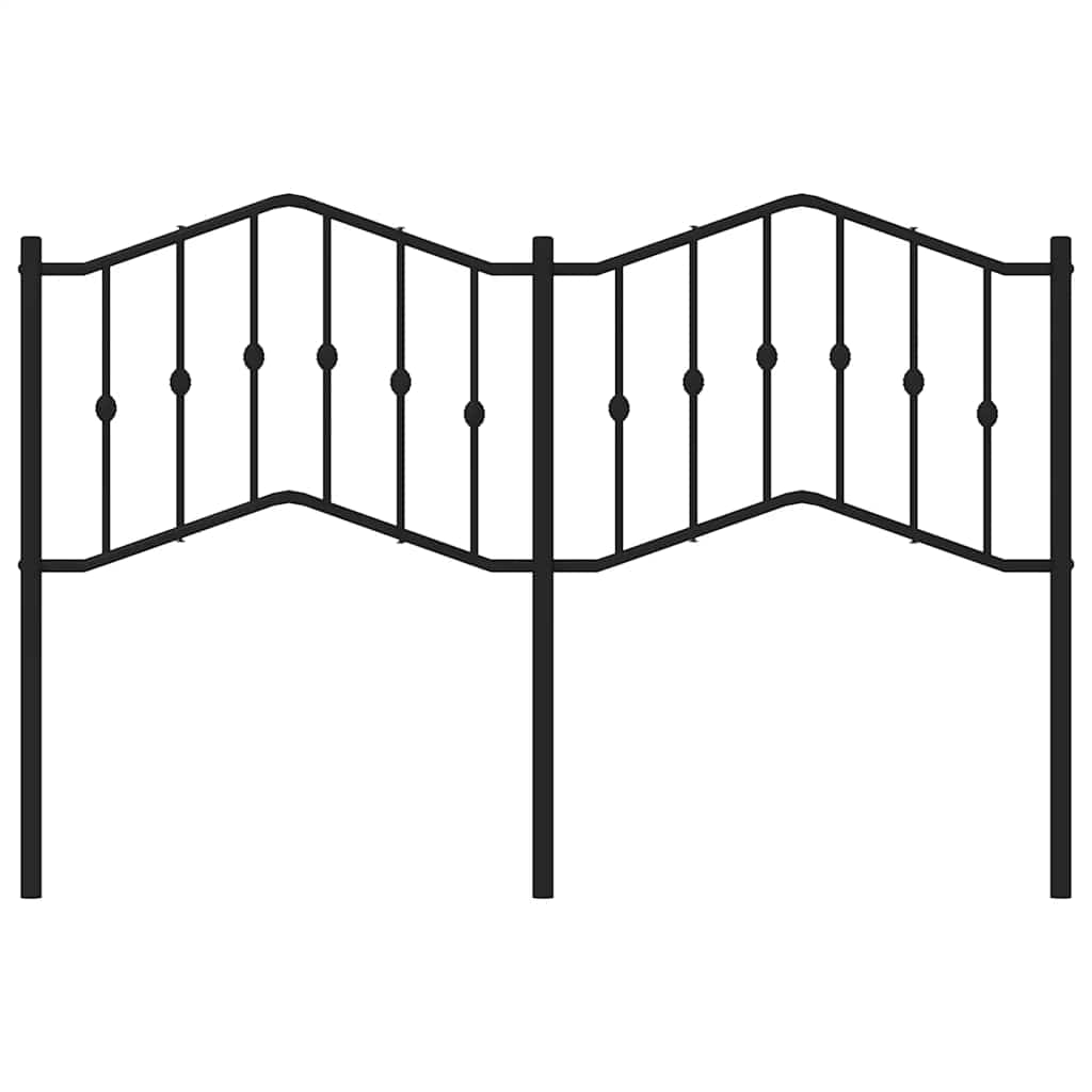 vidaXL Metal Replace Headboard Black 135 cm