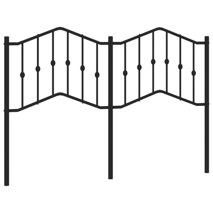 vidaXL Metal Replace Headboard Black 140 cm