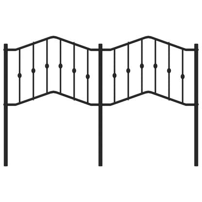 vidaXL Metal Replace Headboard Black 140 cm