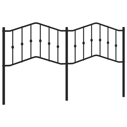 vidaXL Metal Replace Headboard Black 180 cm