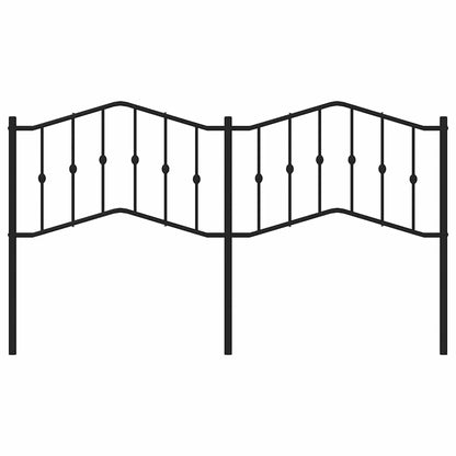vidaXL Metal Replace Headboard Black 180 cm