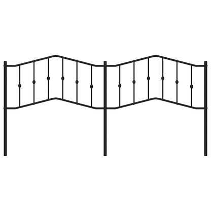 vidaXL Metal Replace Headboard Black 193 cm