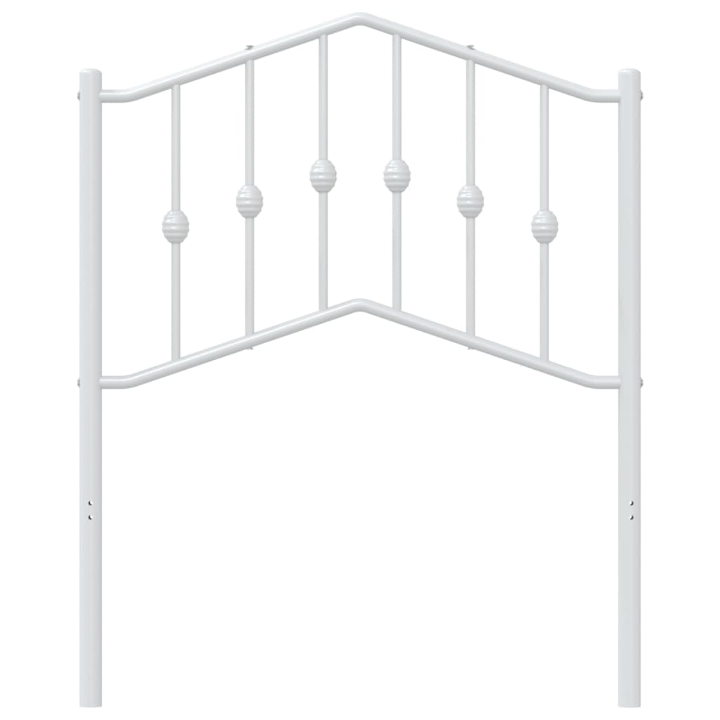 vidaXL Metal Replace Headboard White 75 cm