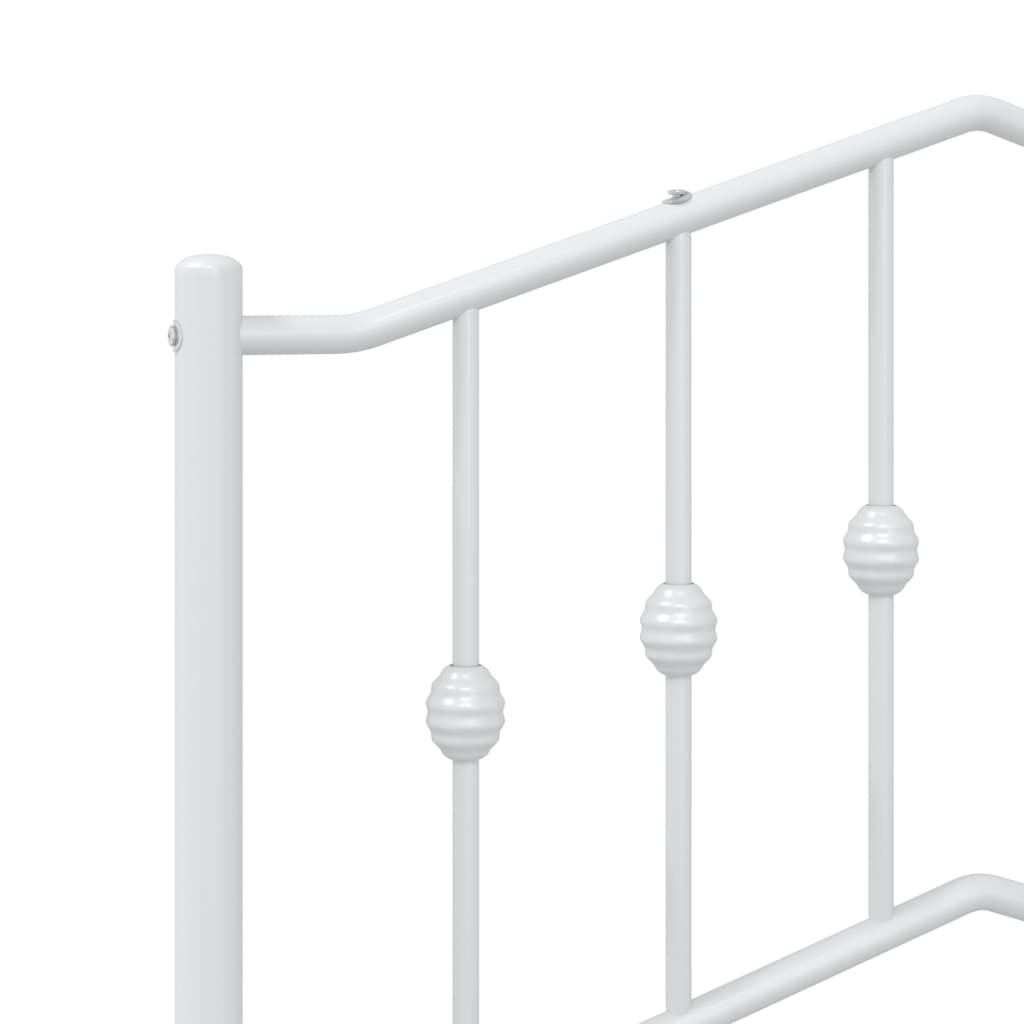 vidaXL Metal Replace Headboard White 75 cm