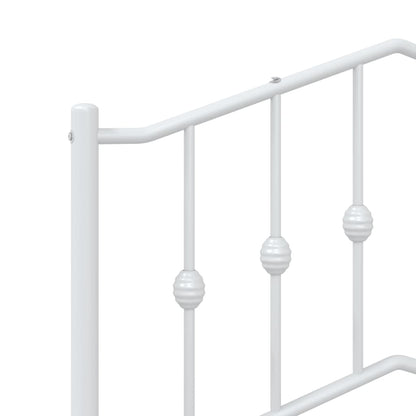 vidaXL Metal Replace Headboard White 75 cm