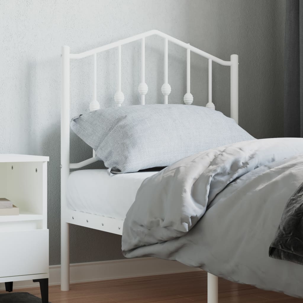 vidaXL Metal Replace Headboard White 75 cm