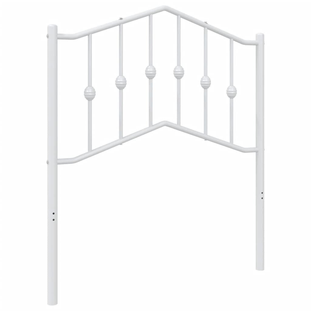 vidaXL Metal Replace Headboard White 80 cm