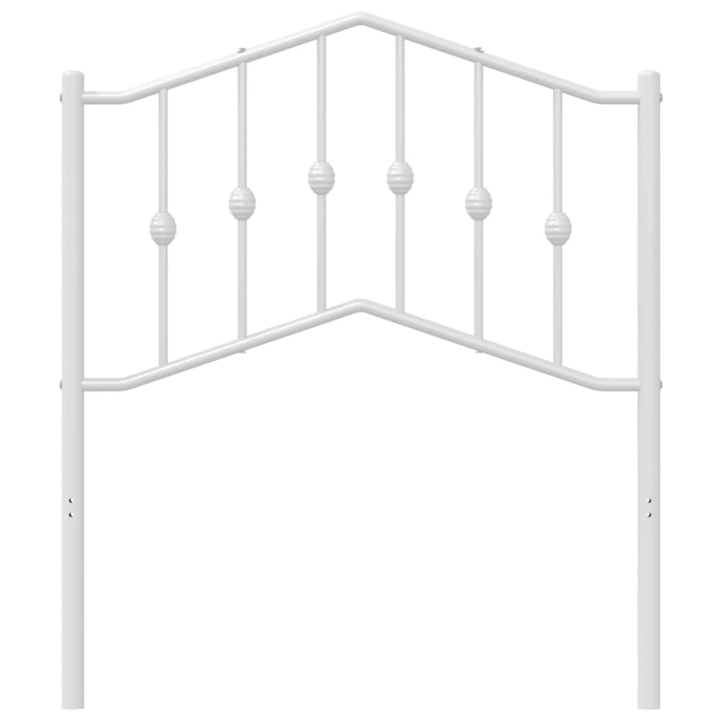 vidaXL Metal Replace Headboard White 80 cm