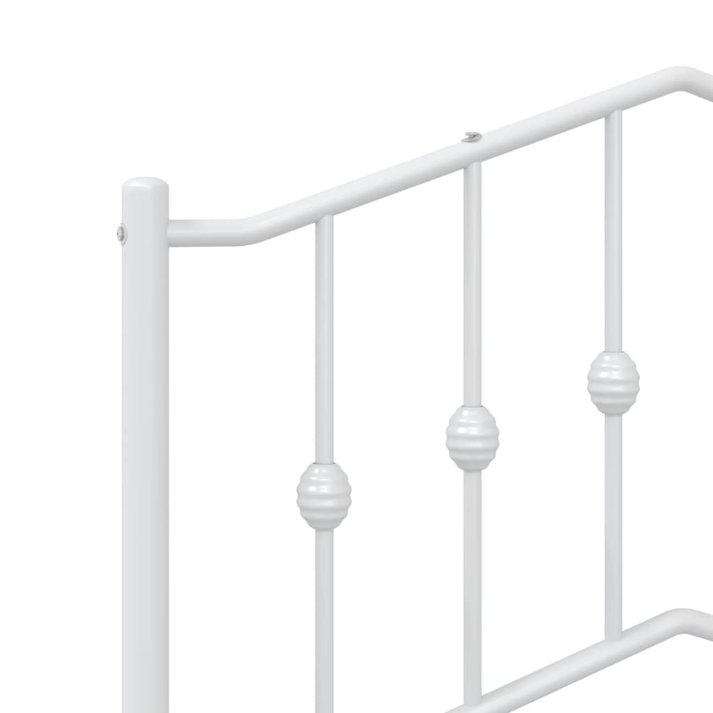 vidaXL Metal Replace Headboard White 80 cm