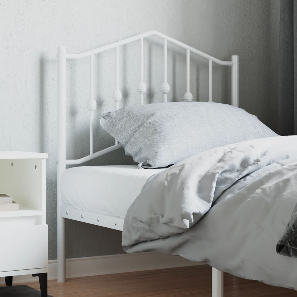 vidaXL Metal Replace Headboard White 80 cm