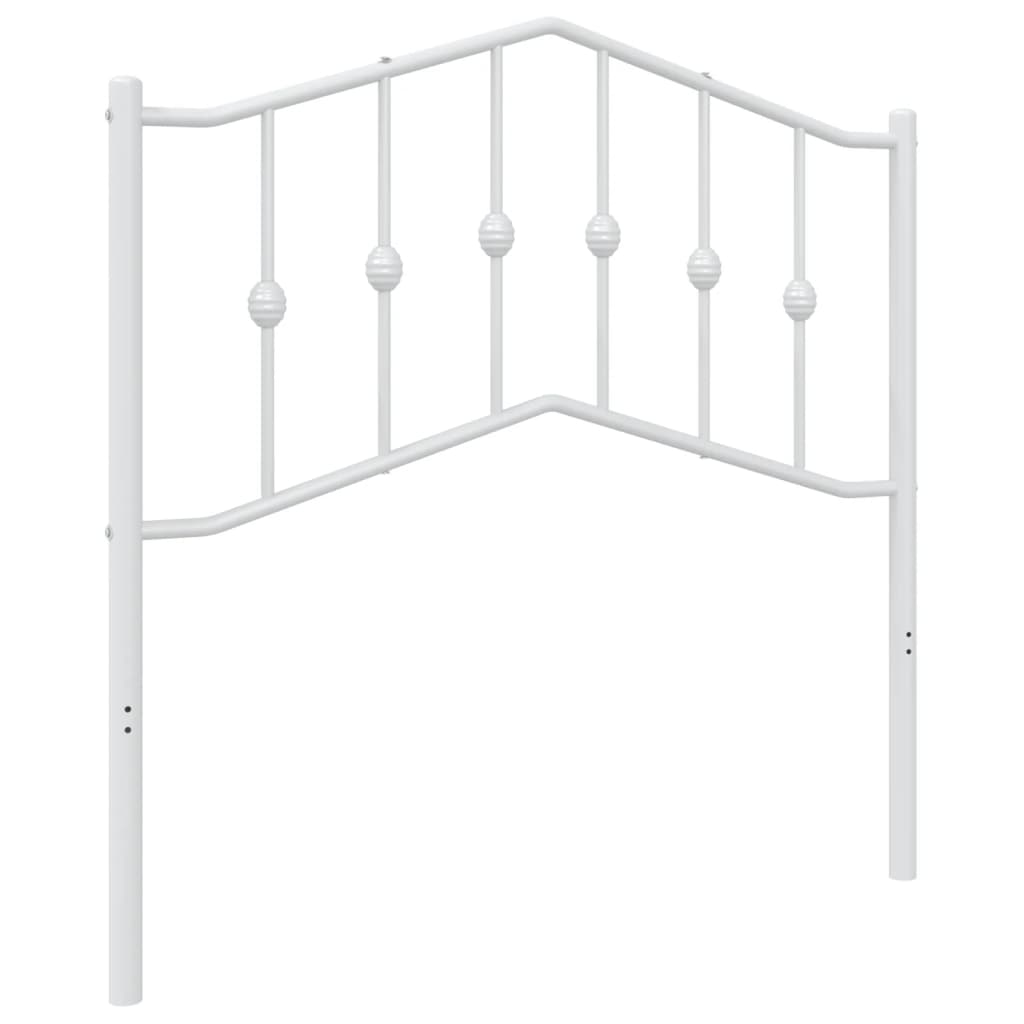 vidaXL Metal Replace Headboard White 90 cm