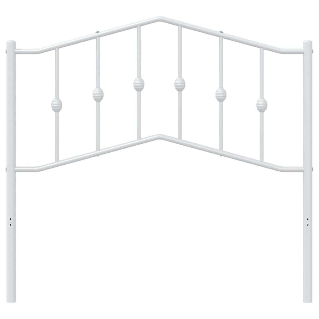 vidaXL Metal Replace Headboard White 100 cm