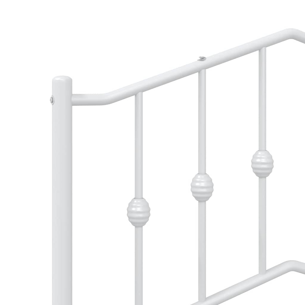 vidaXL Metal Replace Headboard White 100 cm