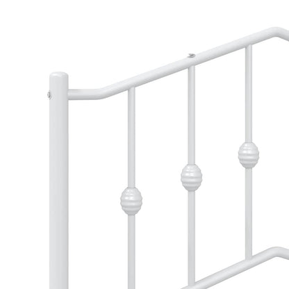 vidaXL Metal Replace Headboard White 100 cm
