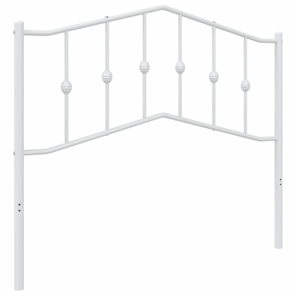 vidaXL Metal Replace Headboard White 107 cm