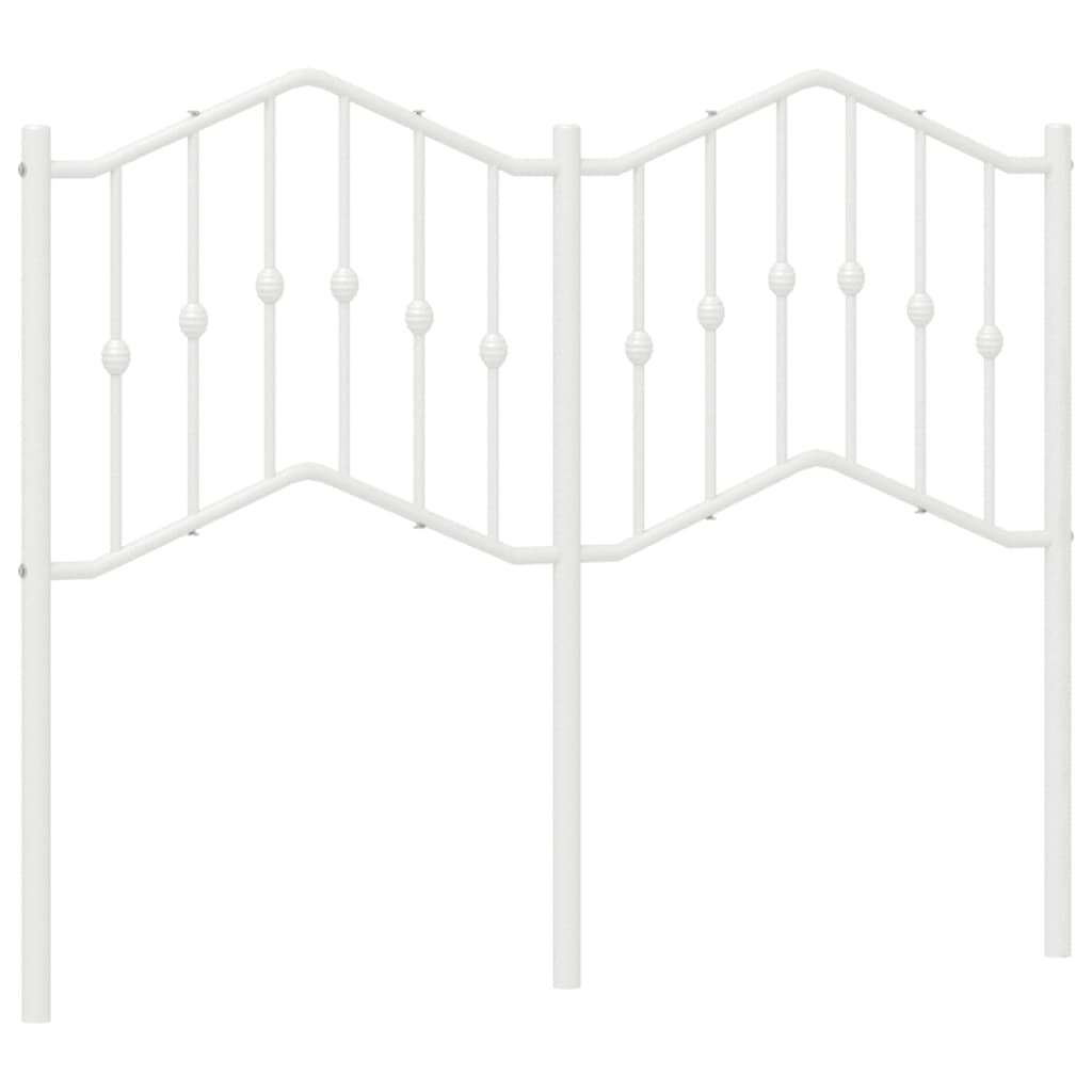 vidaXL Metal Replace Headboard White 120 cm