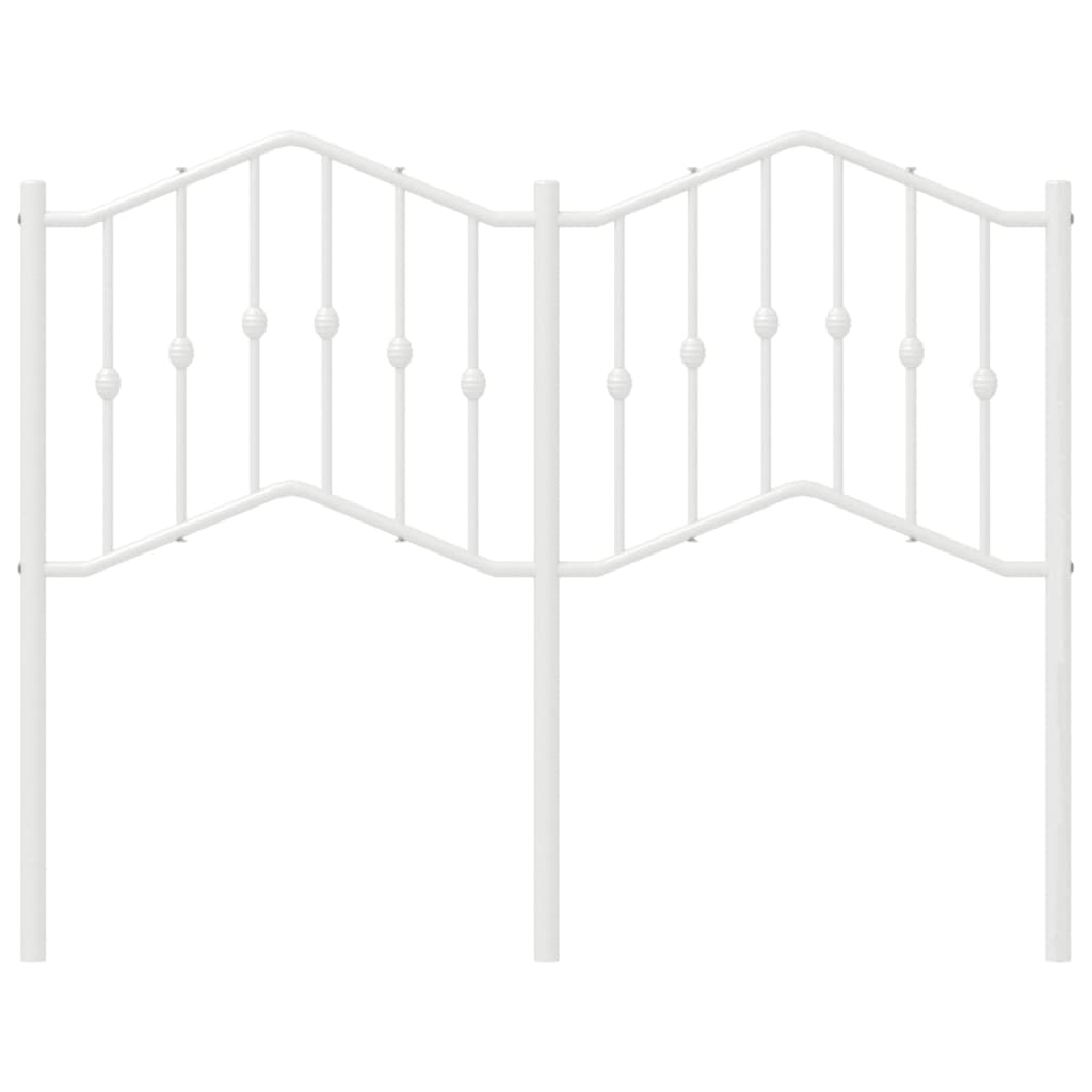 vidaXL Metal Replace Headboard White 120 cm
