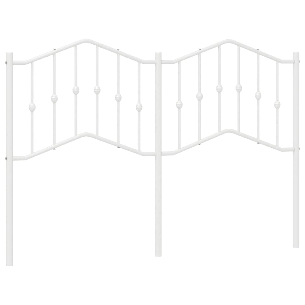 vidaXL Metal Replace Headboard White 135 cm