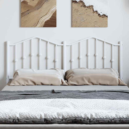 vidaXL Metal Replace Headboard White 135 cm