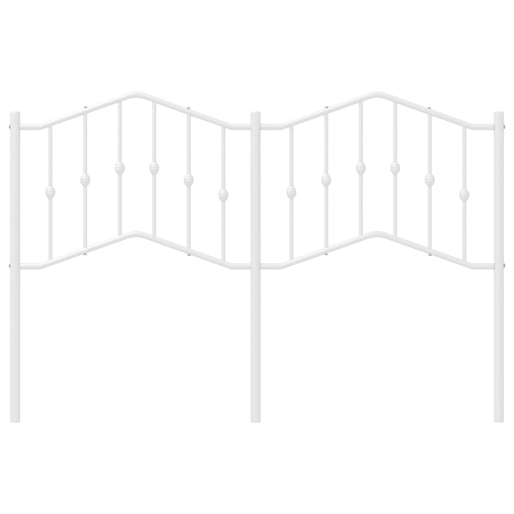 vidaXL Metal Replace Headboard White 135 cm