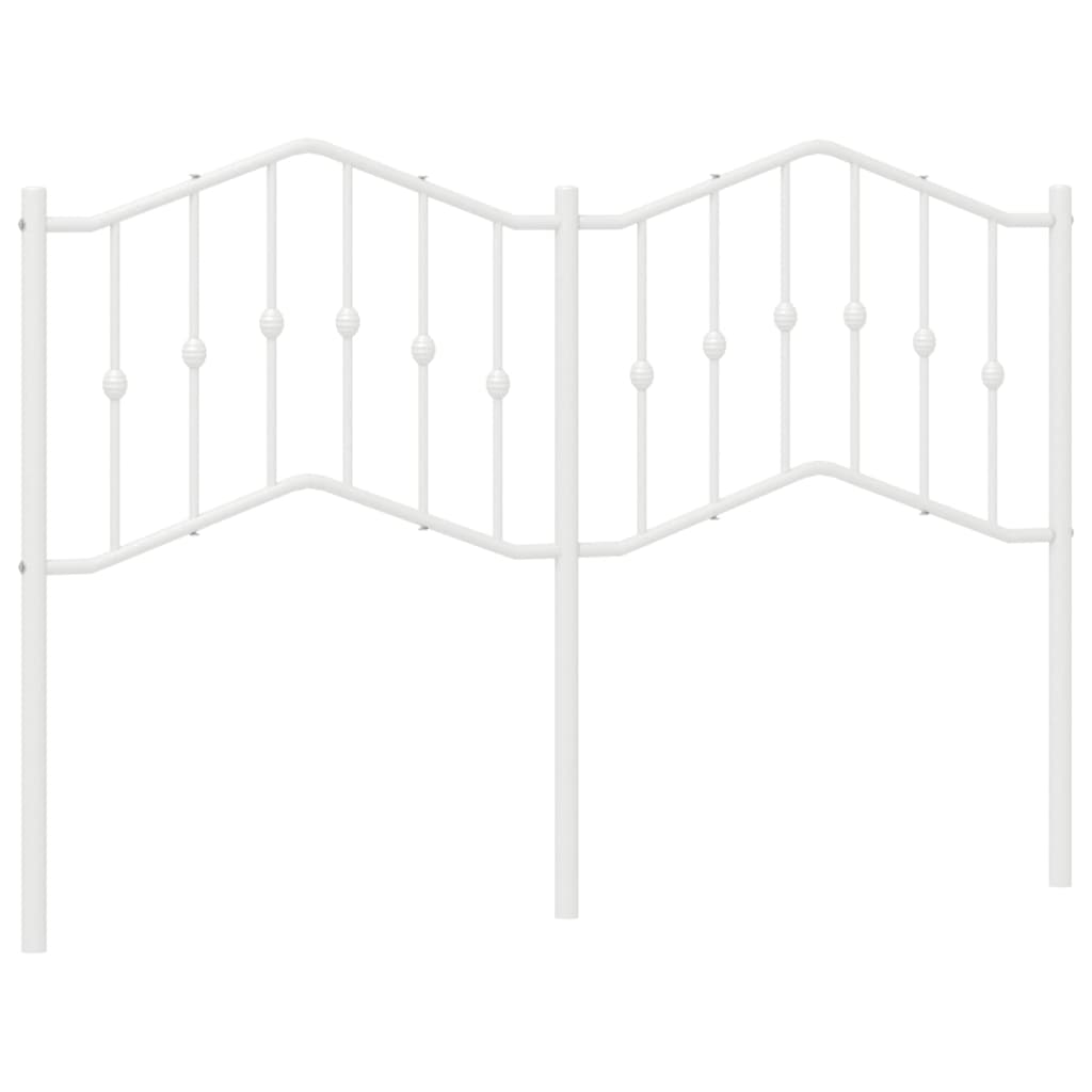 vidaXL Metal Replace Headboard White 140 cm