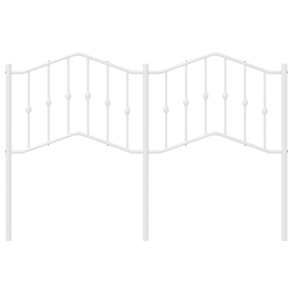 vidaXL Metal Replace Headboard White 140 cm