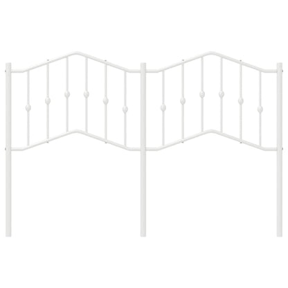 vidaXL Metal Replace Headboard White 140 cm