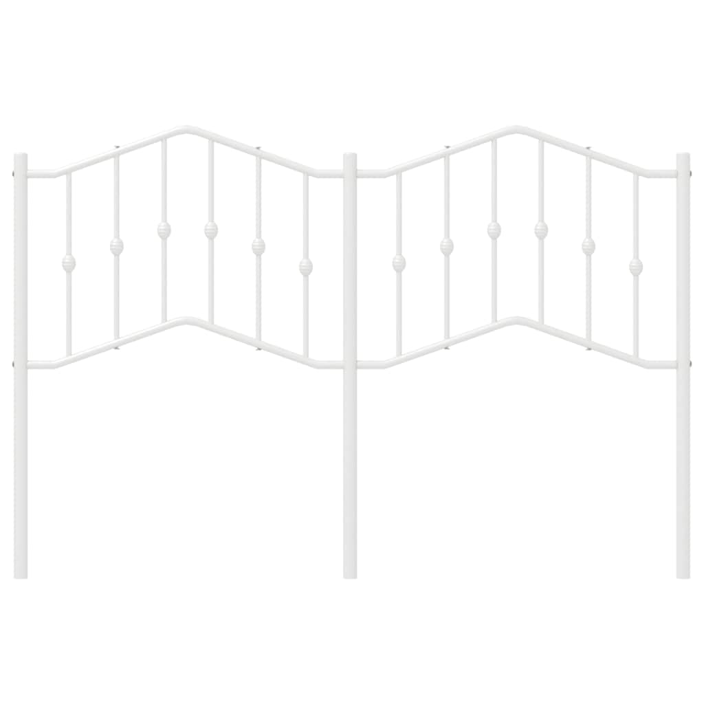 vidaXL Metal Replace Headboard White 150 cm