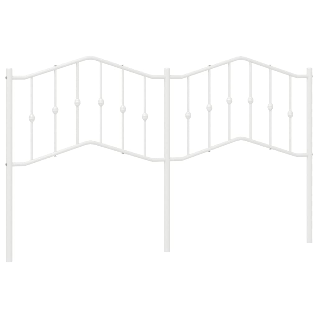 vidaXL Metal Replace Headboard White 160 cm
