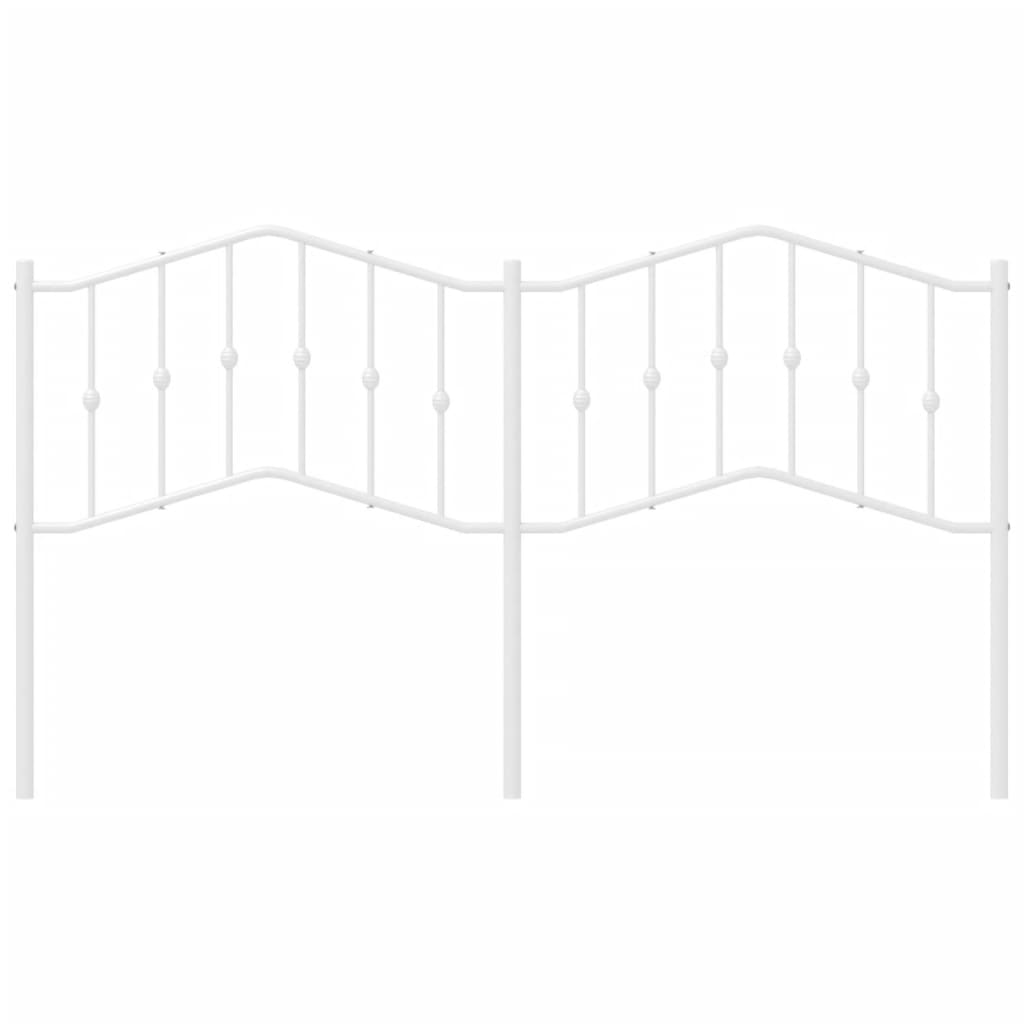 vidaXL Metal Replace Headboard White 160 cm