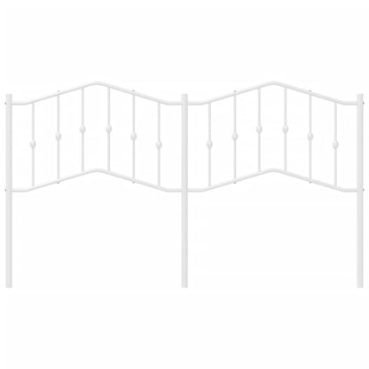 vidaXL Metal Replace Headboard White 160 cm