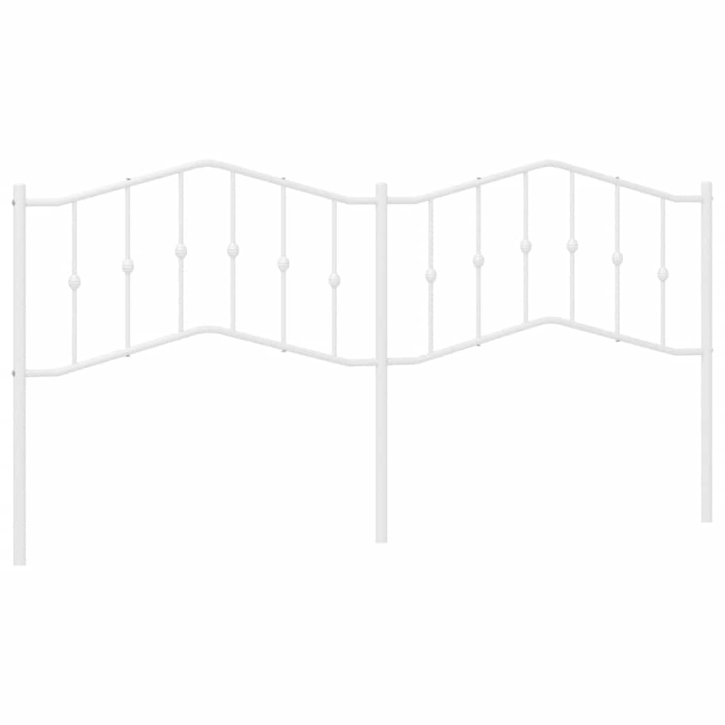 vidaXL Metal Replace Headboard White 193 cm