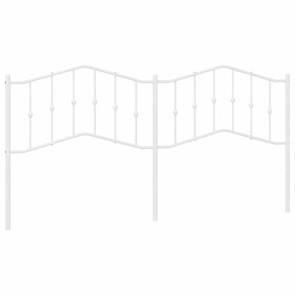 vidaXL Metal Replace Headboard White 193 cm