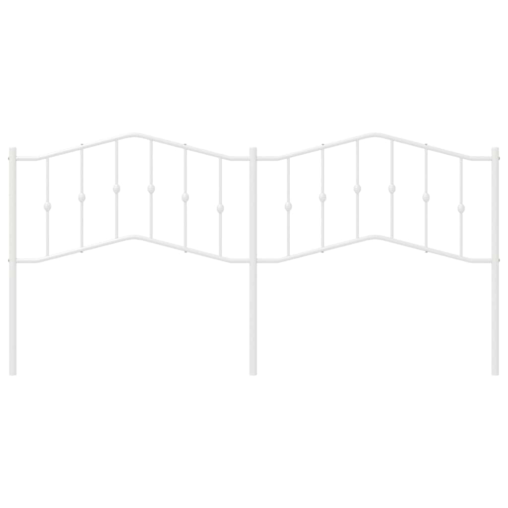 vidaXL Metal Replace Headboard White 193 cm