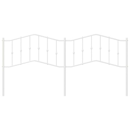 vidaXL Metal Replace Headboard White 193 cm