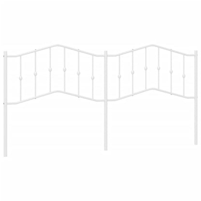 vidaXL Metal Replace Headboard White 200 cm