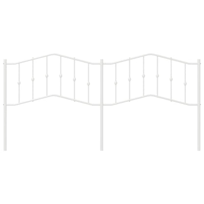 vidaXL Metal Replace Headboard White 200 cm