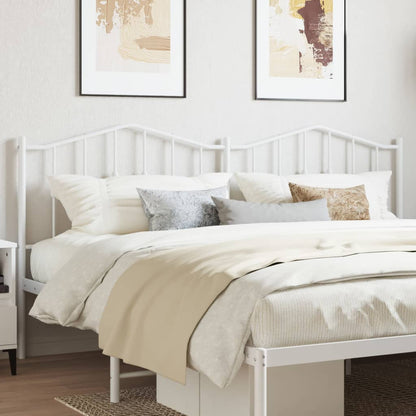 vidaXL Metal Replace Headboard White 200 cm