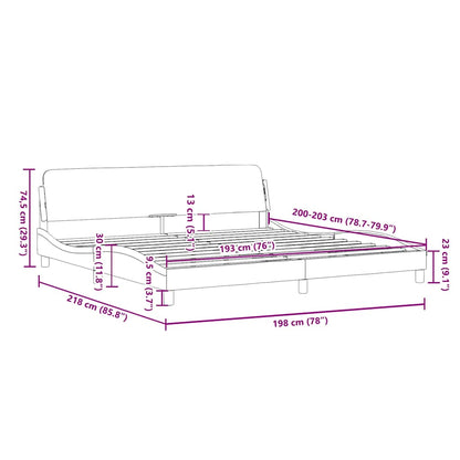 vidaXL Metal Bed Frame without Mattress with Footboard Black 100x200cm