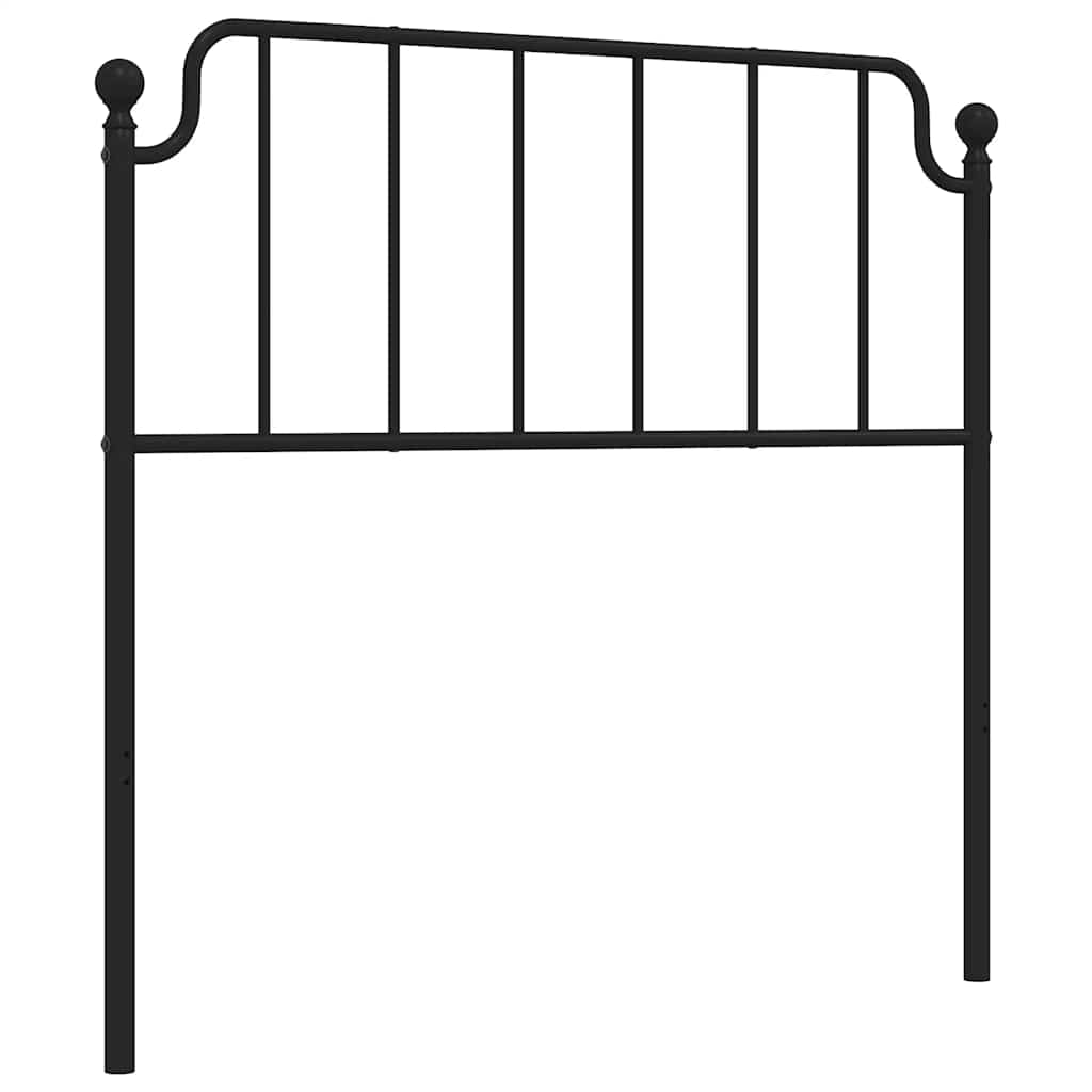 vidaXL Metal Replace Headboard Black 100 cm